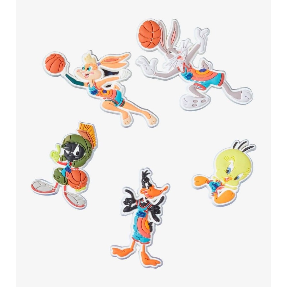 Crocs Shoe Charms Unisex OS Multicolor Space Jam Character 5 Pack Jibbitz